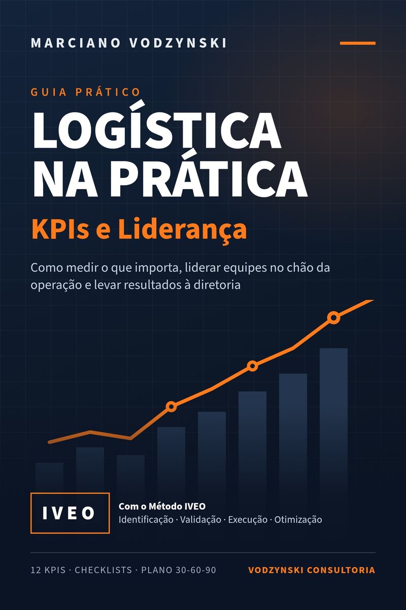 Capa do e-book Logística na Prática: KPIs e Liderança, de Marciano Vodzynski